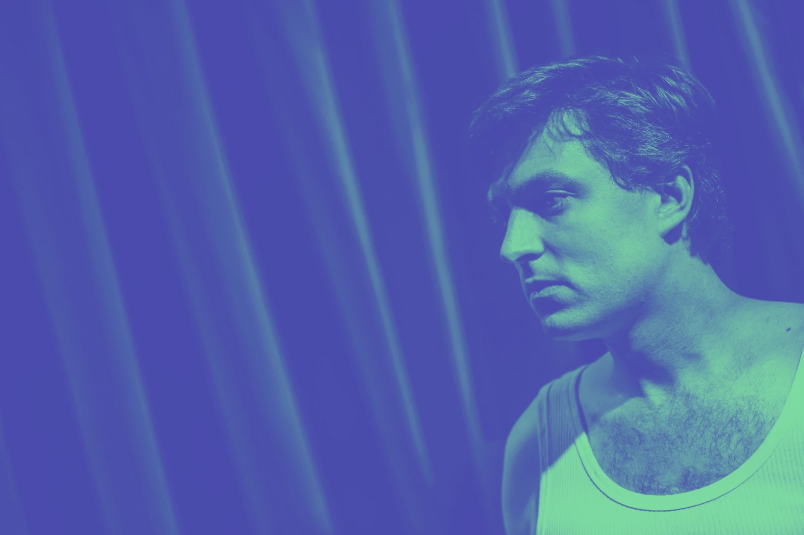 Eksempel på foto - duotone lilla og grønn fargefilter