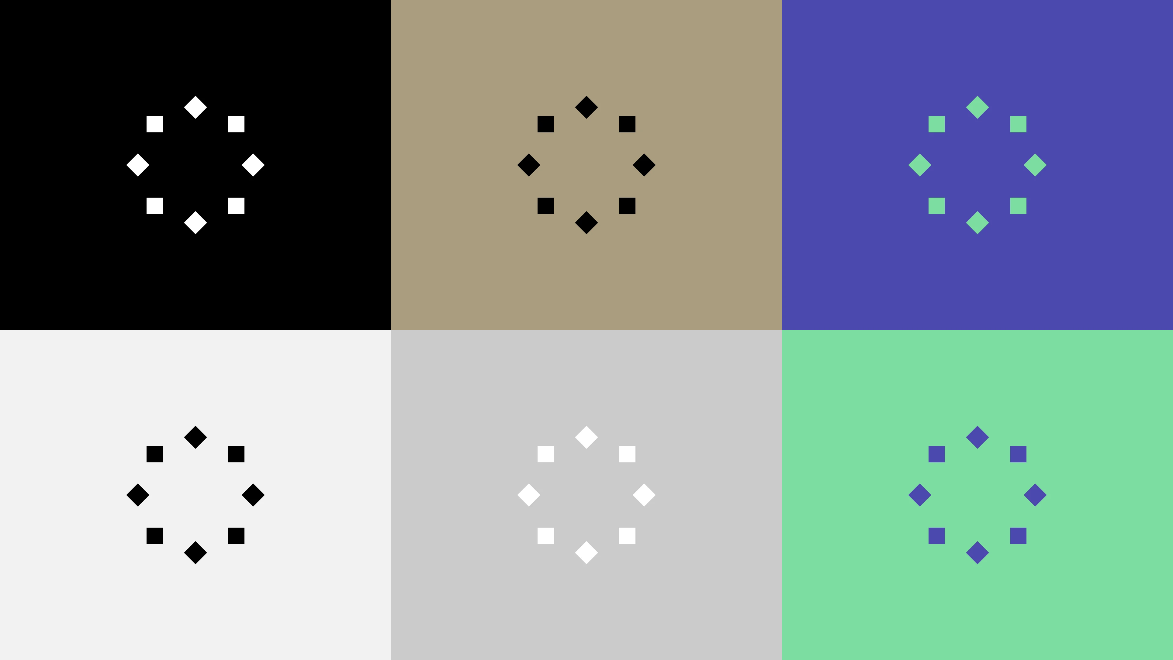 Ibsen Scope symbol i ulike fargekombinasjoner.