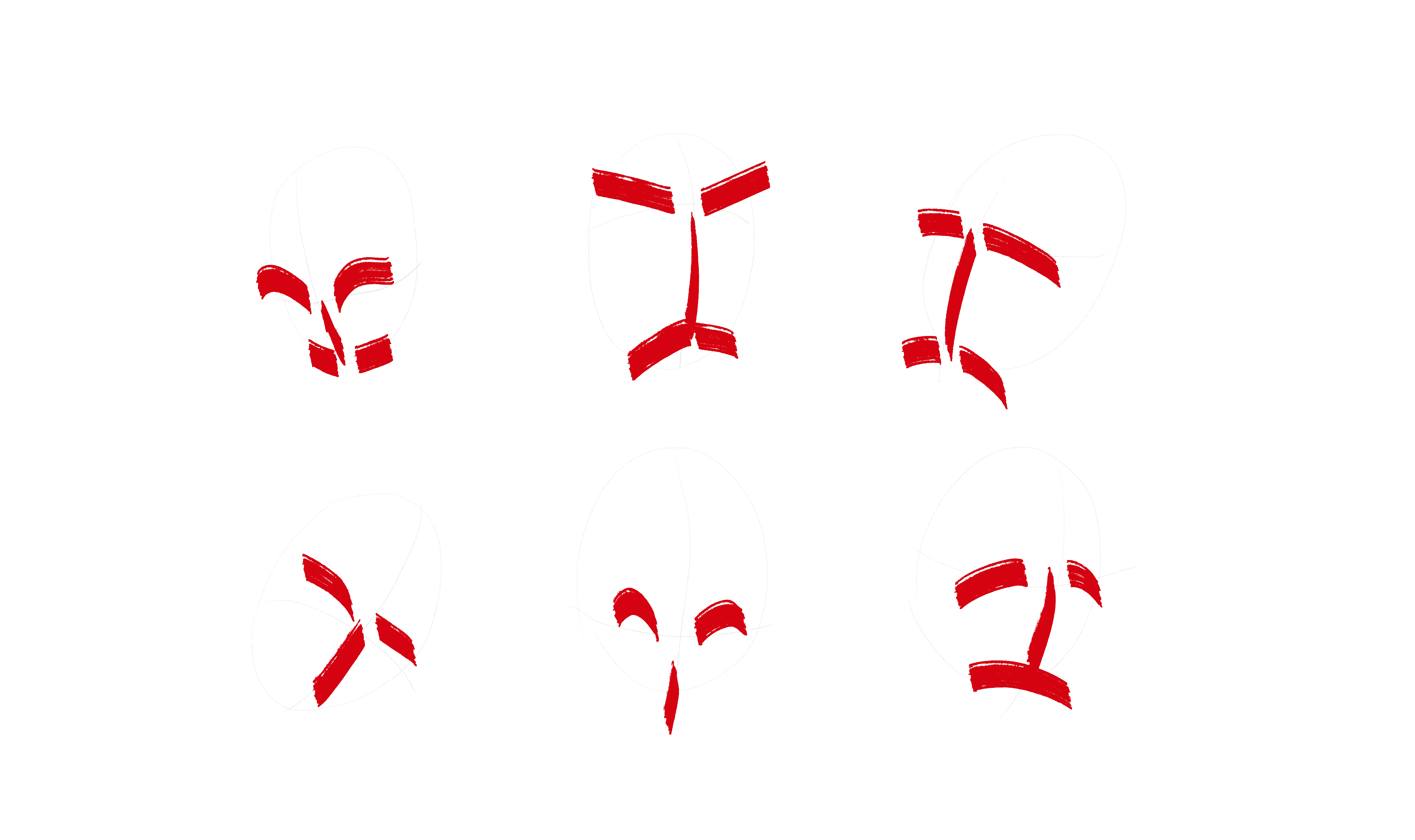 Skisser av prosessen med å finne symbol
