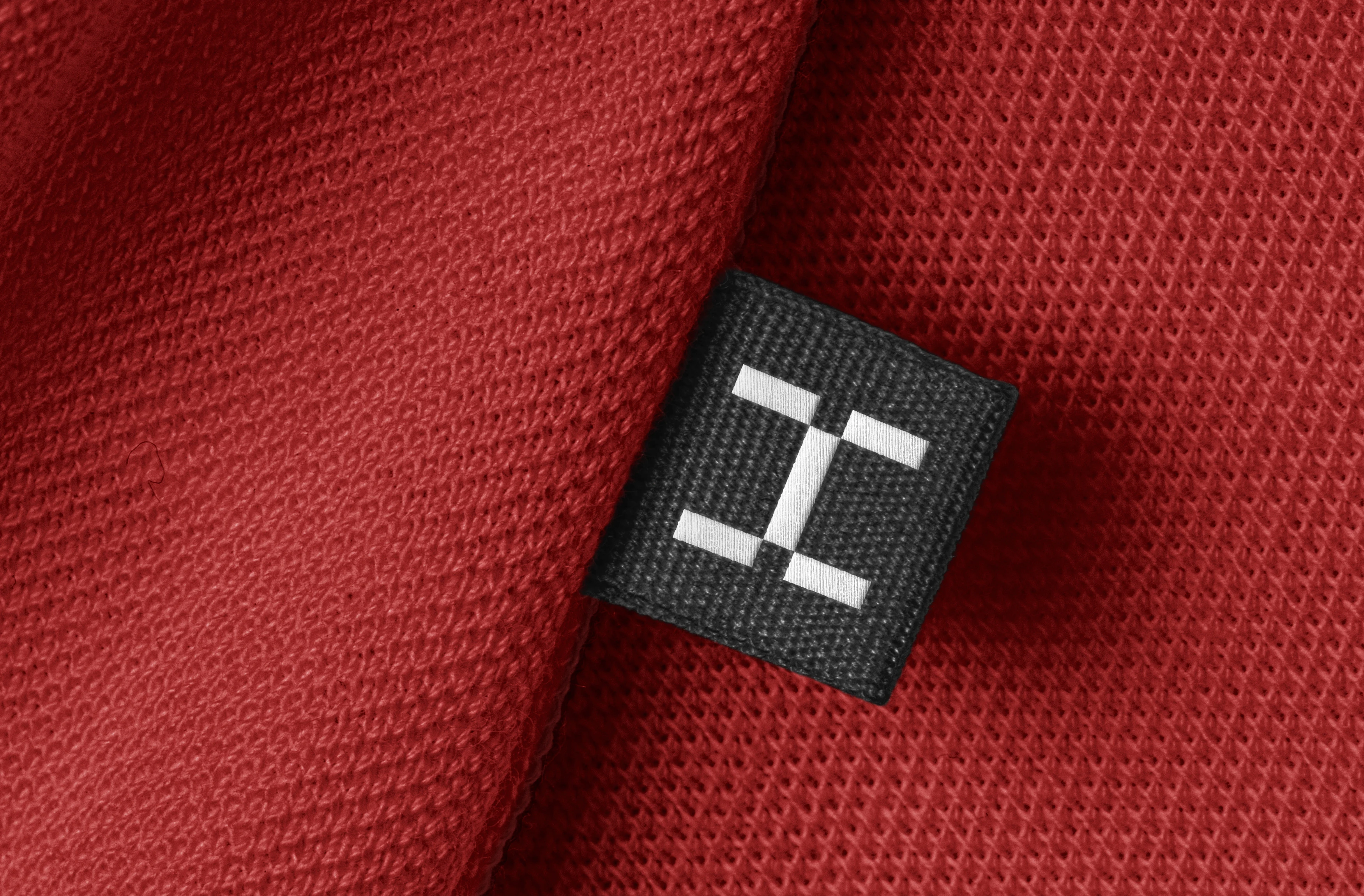 Eksempel på monogram brukt som merkelapp på tekstil