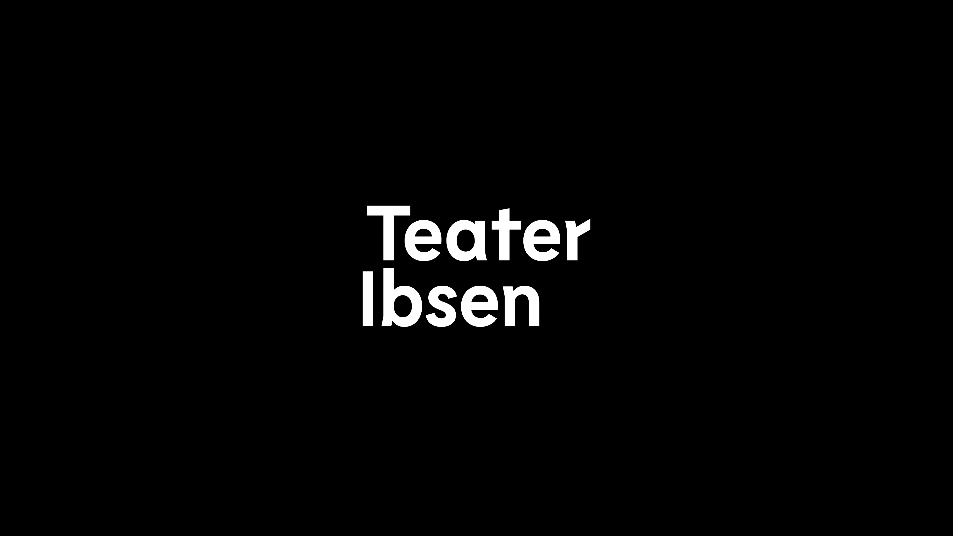 Teater Ibsen logo på sort bakgrunn