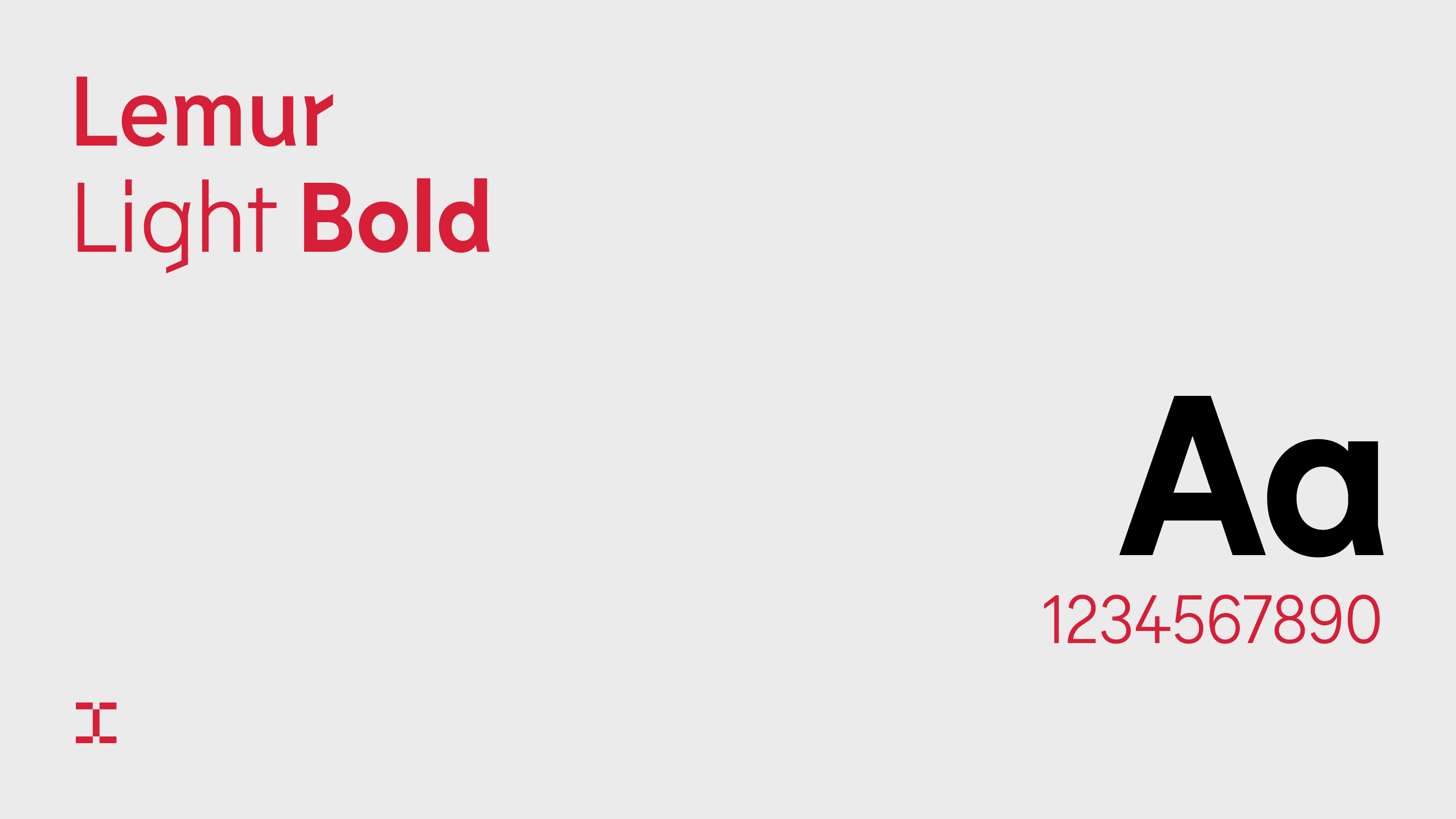 Eksempel på bruk av fonten Lemur